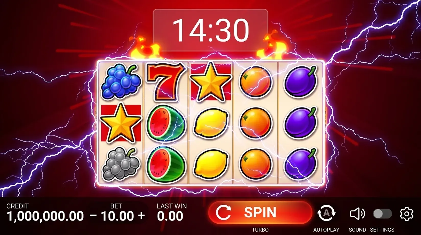 Blazing Wins: 5 lines